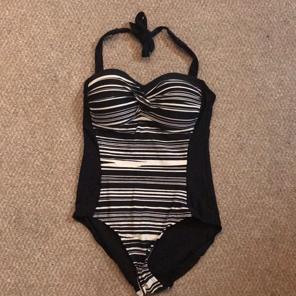 Striped One-Piece Swimsuit